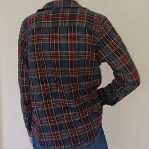 L.L. Bean Scotch Plaid Relaxed Flannel Women's size small holiday flannel
